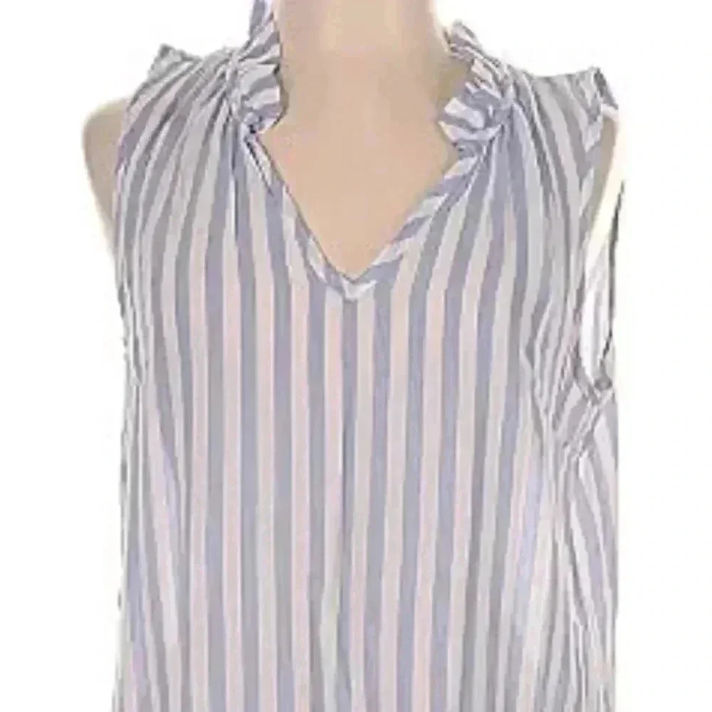 Cloth & Stone Anthropologie Stripe Tank Top Blue XS